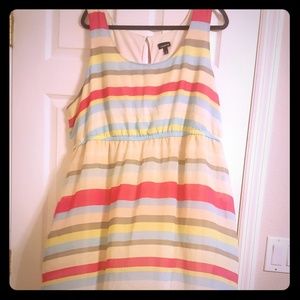 Stripped summer pastel dress